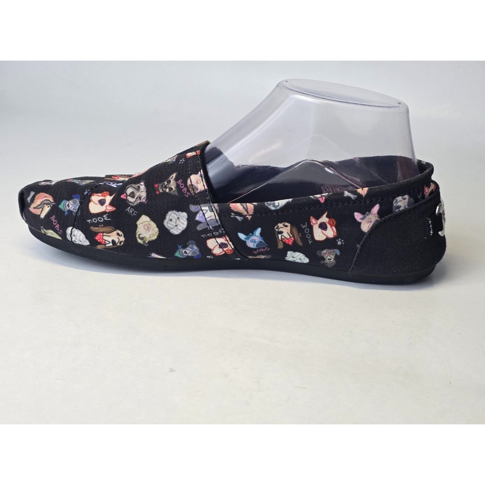 BOBS by Skechers Women's Shoes Size 8.5 Black Canvas Slip On Dogs Ballets‎ - Picture 7 of 11